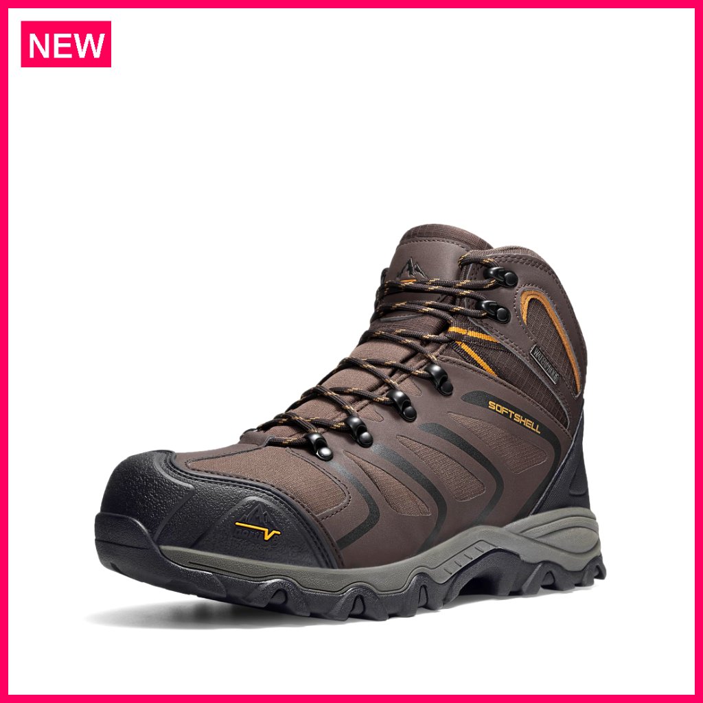 Men's Steel Toe Waterproof Work Boots Slip Resistant Construction Safety